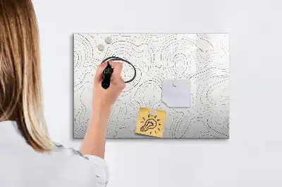 Tablă magnetică cu ștergere uscată model cu abstracție de pete