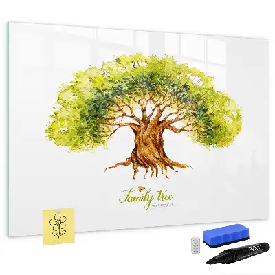 Tablă magnetică cu ștergere uscată cu model arbore genealogic