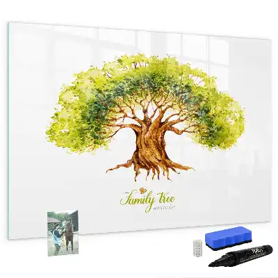 Tablă magnetică cu ștergere uscată cu model arbore genealogic