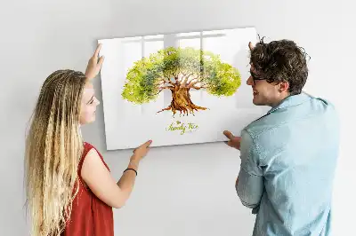 Tablă magnetică cu ștergere uscată cu model arbore genealogic