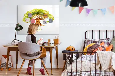 Tablă magnetică cu ștergere uscată cu model arbore genealogic