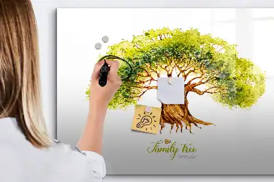 Tablă magnetică cu ștergere uscată cu model arbore genealogic