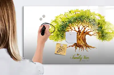 Tablă magnetică cu ștergere uscată cu model arbore genealogic