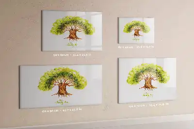 Tablă magnetică cu ștergere uscată cu model arbore genealogic