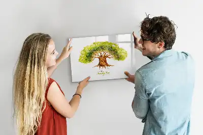 Tablă magnetică cu ștergere uscată cu model arbore genealogic