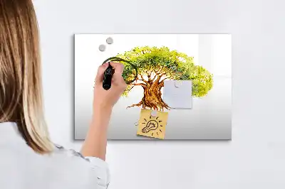 Tablă magnetică cu ștergere uscată cu model arbore genealogic