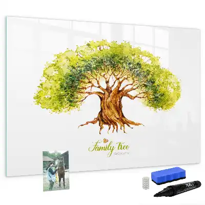 Tablă magnetică cu ștergere uscată cu model arbore genealogic