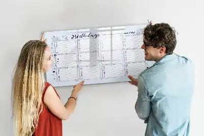 Tablă magnetică cu ștergere uscată cu model notă de ziua de naștere