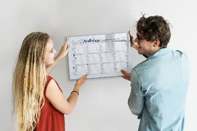 Tablă magnetică cu ștergere uscată cu model notă de ziua de naștere