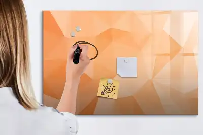 Tablă magnetică cu ștergere uscată cu model de abstracție de triunghi