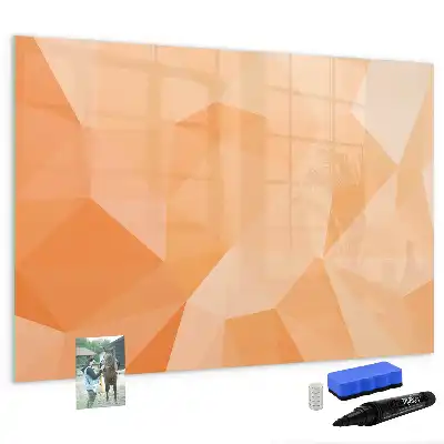 Tablă magnetică cu ștergere uscată cu model de abstracție de triunghi