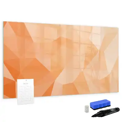Tablă magnetică cu ștergere uscată cu model de abstracție de triunghi