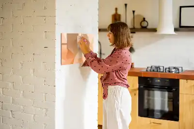 Tablă magnetică cu ștergere uscată cu model de abstracție de triunghi
