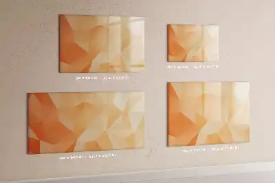 Tablă magnetică cu ștergere uscată cu model de abstracție de triunghi