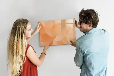 Tablă magnetică cu ștergere uscată cu model de abstracție de triunghi