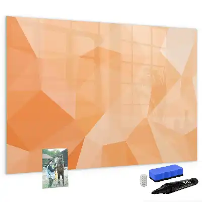 Tablă magnetică cu ștergere uscată cu model de abstracție de triunghi