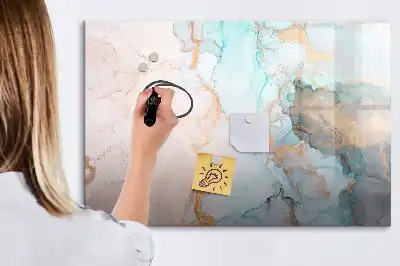 Tablă magnetică cu ștergere uscată cu model abstract