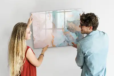 Tablă magnetică cu ștergere uscată cu model abstract