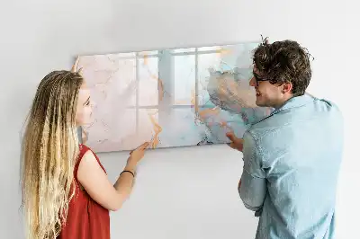 Tablă magnetică cu ștergere uscată cu model abstract