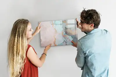 Tablă magnetică cu ștergere uscată cu model abstract