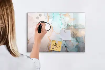Tablă magnetică cu ștergere uscată cu model abstract