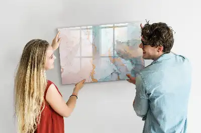 Tablă magnetică cu ștergere uscată cu model abstract
