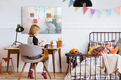 Tablă magnetică cu ștergere uscată cu model abstract