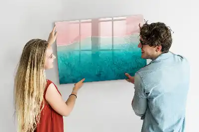 Tablă magnetică cu ștergere uscată model plajă și mare