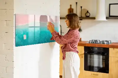 Tablă magnetică cu ștergere uscată model plajă și mare