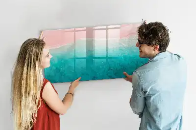 Tablă magnetică cu ștergere uscată model plajă și mare