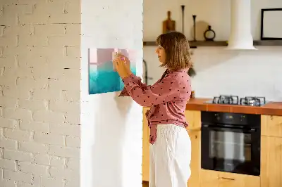 Tablă magnetică cu ștergere uscată model plajă și mare