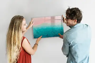 Tablă magnetică cu ștergere uscată model plajă și mare