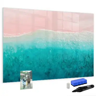 Tablă magnetică cu ștergere uscată model plajă și mare