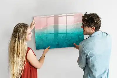 Tablă magnetică cu ștergere uscată model plajă și mare