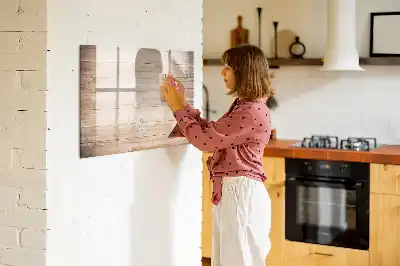 Tablă magnetică cu ștergere uscată cu textură de lemn