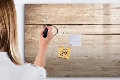 Tablă magnetică cu ștergere uscată cu textură de lemn