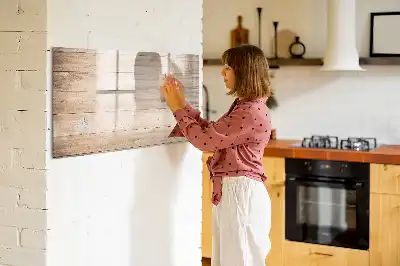 Tablă magnetică cu ștergere uscată cu textură de lemn