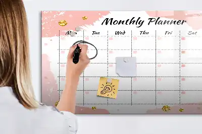 Planificator lunar tablă magnetică cu ștergere uscată