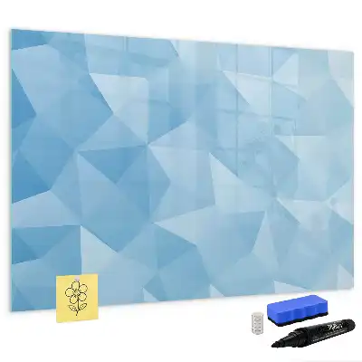 Tablă magnetică cu ștergere uscată cu model de abstracție cu triunghiuri