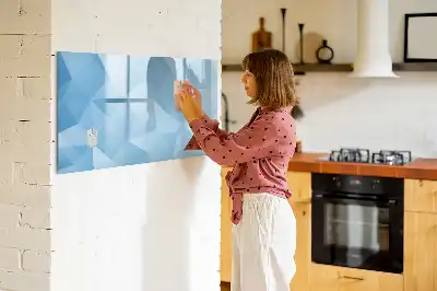 Tablă magnetică cu ștergere uscată cu model de abstracție cu triunghiuri