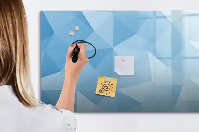 Tablă magnetică cu ștergere uscată cu model de abstracție cu triunghiuri