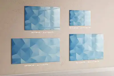 Tablă magnetică cu ștergere uscată cu model de abstracție cu triunghiuri