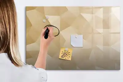 Tablă magnetică cu ștergere uscată cu model abstract de triunghiuri