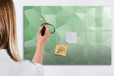 Tablă magnetică cu ștergere uscată cu model de abstracție de triunghiuri