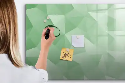 Tablă magnetică cu ștergere uscată cu model de abstracție de triunghiuri