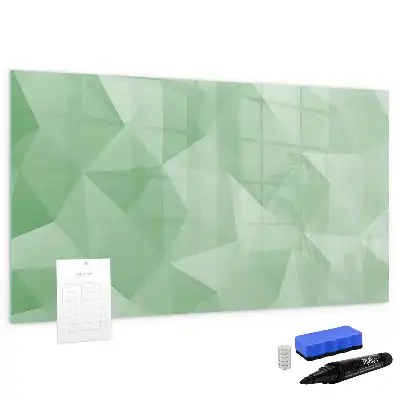 Tablă magnetică cu ștergere uscată cu model de abstracție de triunghiuri