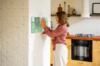 Tablă magnetică cu ștergere uscată cu model de abstracție de triunghiuri