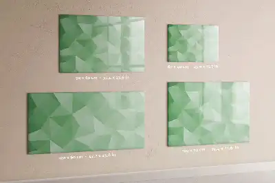 Tablă magnetică cu ștergere uscată cu model de abstracție de triunghiuri