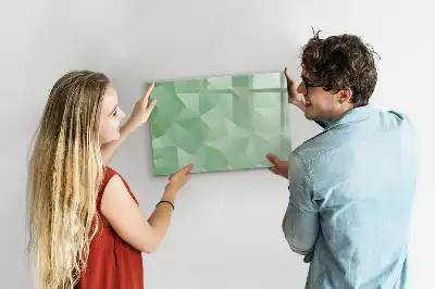 Tablă magnetică cu ștergere uscată cu model de abstracție de triunghiuri