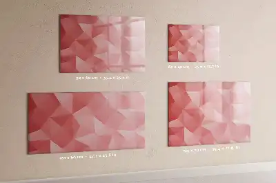 Tablă magnetică cu ștergere uscată cu model abstract de triunghiuri